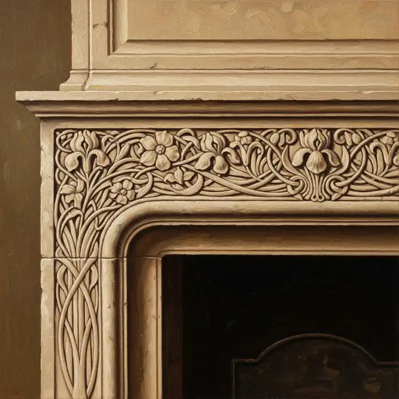 Top 99+ Mẫu Tranh Phù Điêu xi măng đắp nổi cho phòng khách 26 Tranh phù điêu hoạ tiết hoa văn lò sưởi