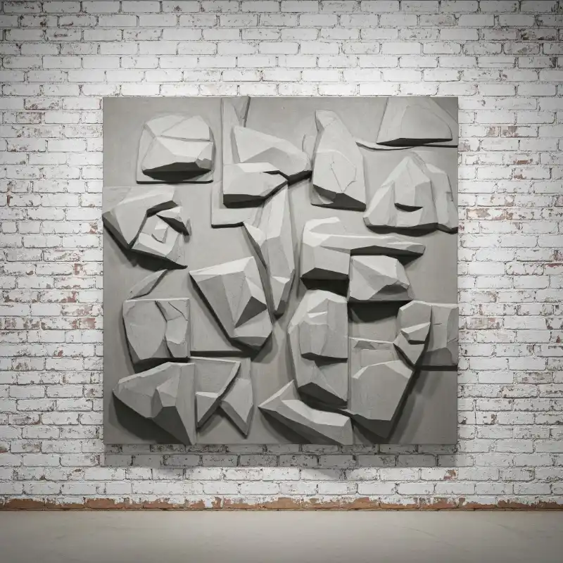 Top 99+ Mẫu Tranh Phù Điêu xi măng đắp nổi cho phòng khách 29 Tranh phù điêu hình khối trừu tượng trên tường