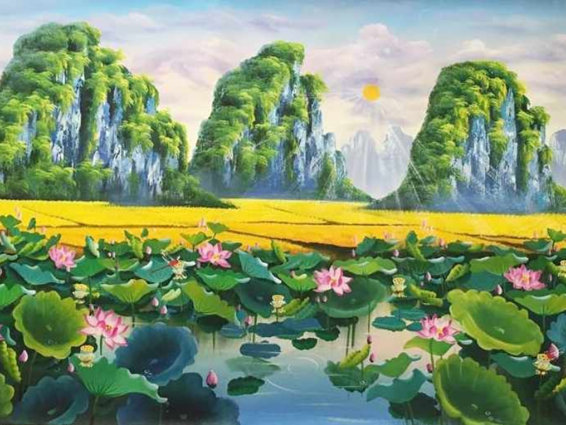 Bức tranh mang lại năng lượng tích cực, an lành, giúp cân bằng cảm xúc.