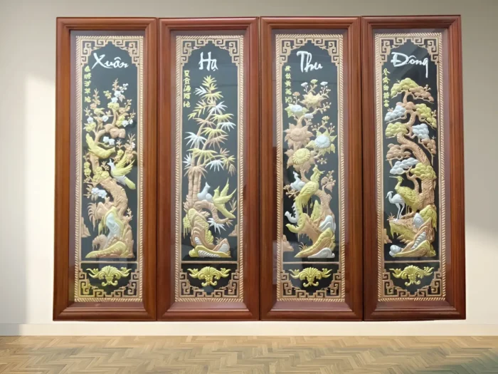 Ảnh bìa tranh Xuân, Hạ , Thu, Đông