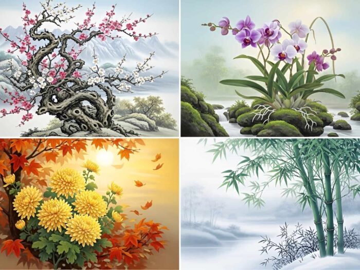Ảnh bìa tranh mai lan cúc trúc