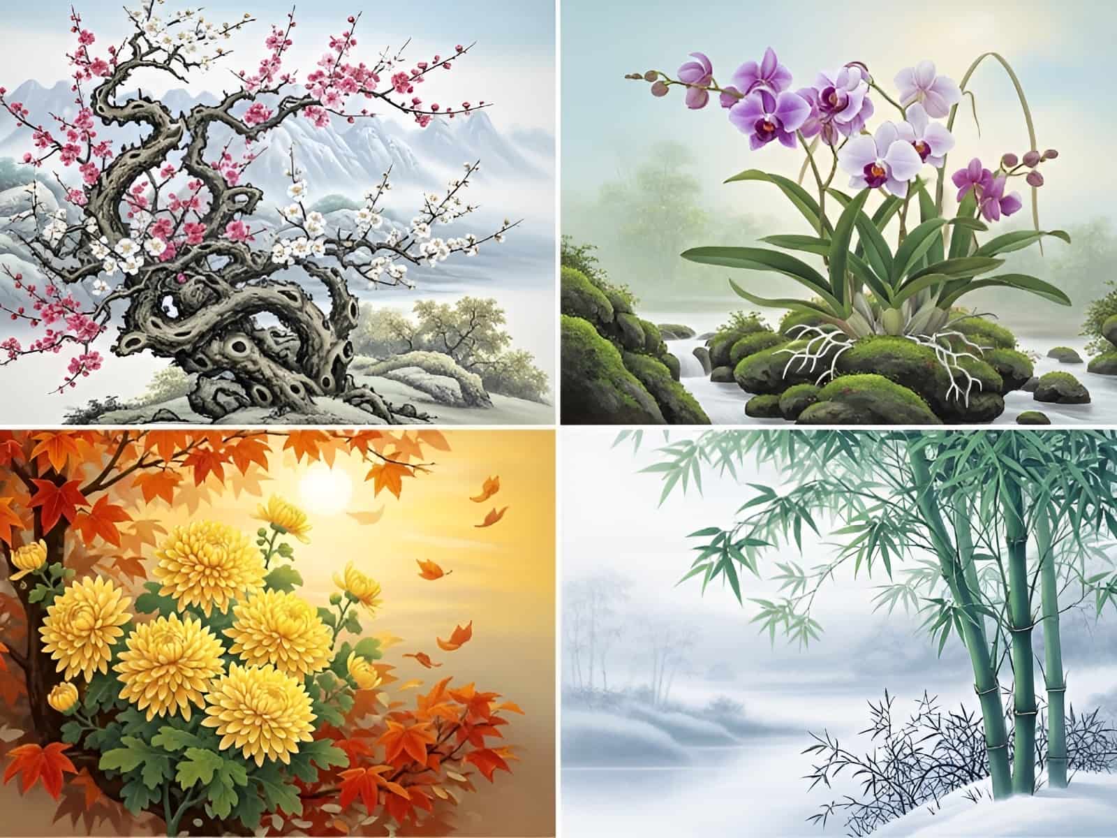Ảnh bìa tranh mai lan cúc trúc