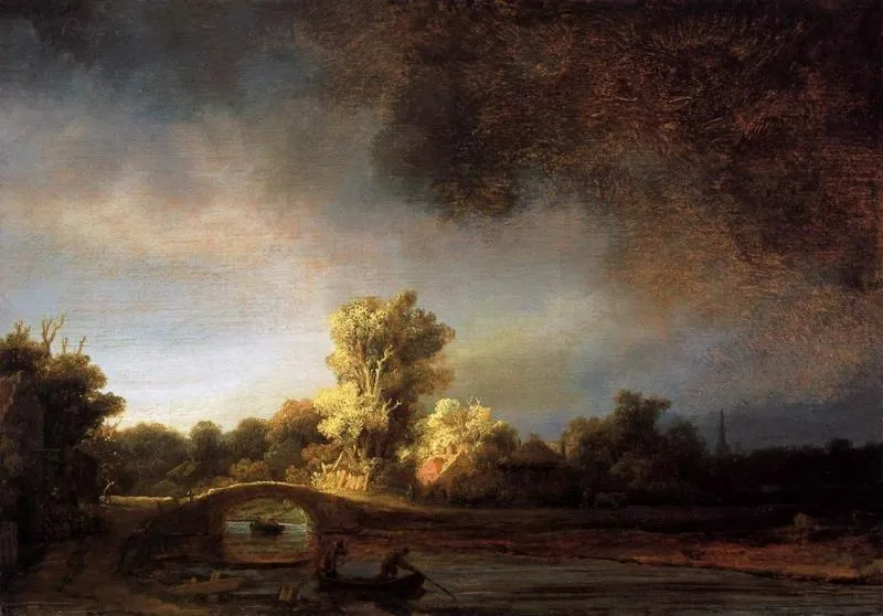 Tác phẩm “Landscape with a Stone Bridge” của Rembrandt