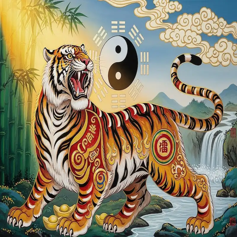 Mẫu tranh con hổ 4