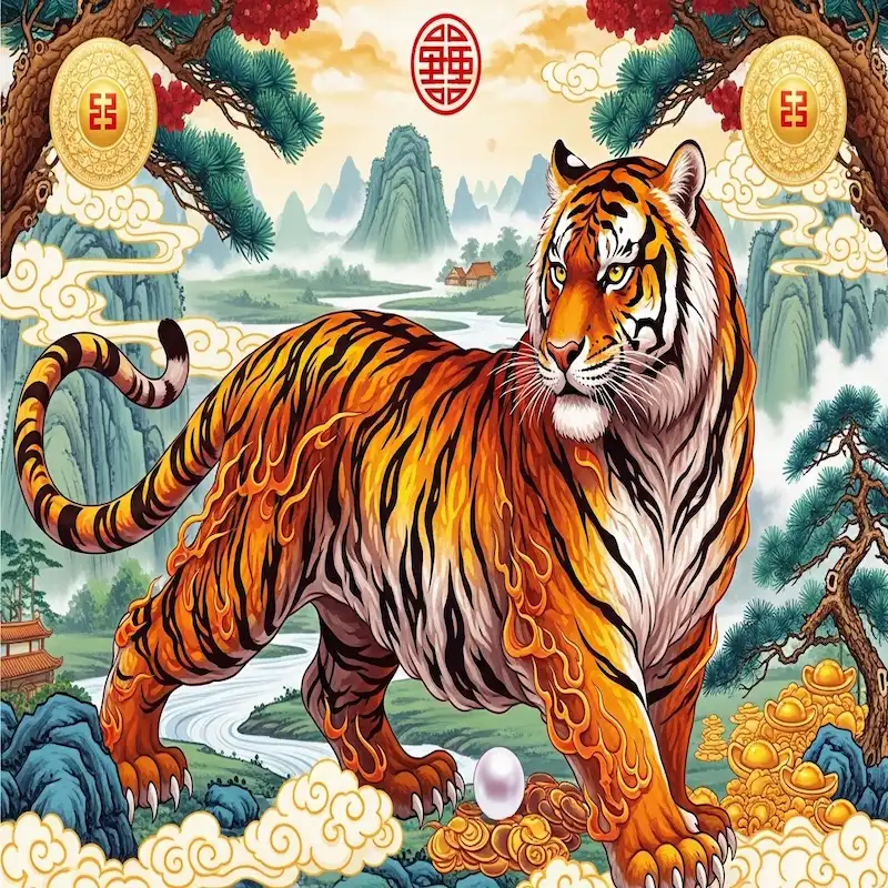 Mẫu tranh con hổ 5