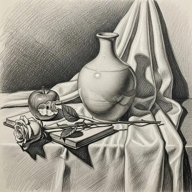 Mẫu tranh vẽ tĩnh vật 7