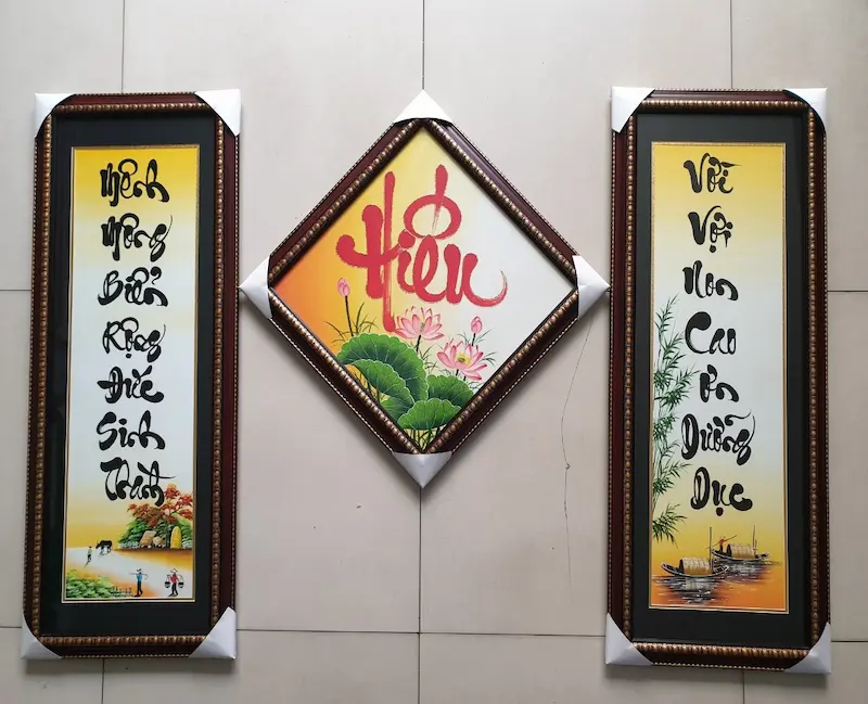 Món quà thư pháp cha mẹ