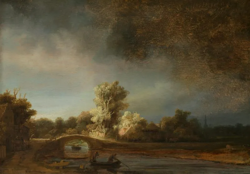 Bức tranh “The Stone Bridge” của Rembrandt 