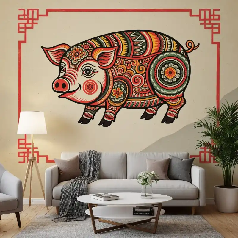Tranh Đông Hồ con lợn 15