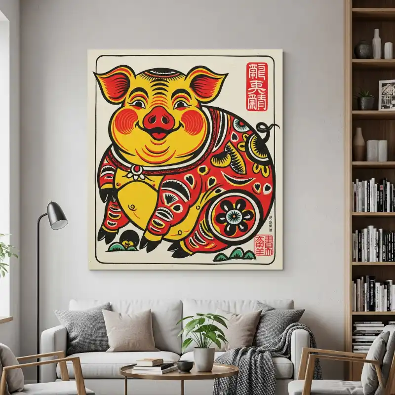 Tranh Đông Hồ con lợn 20