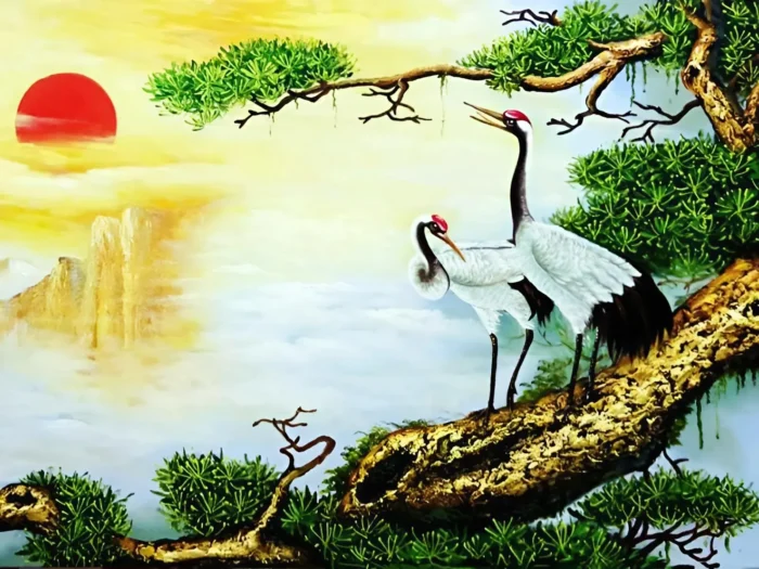 Tranh Tùng Hạc Diên Niên