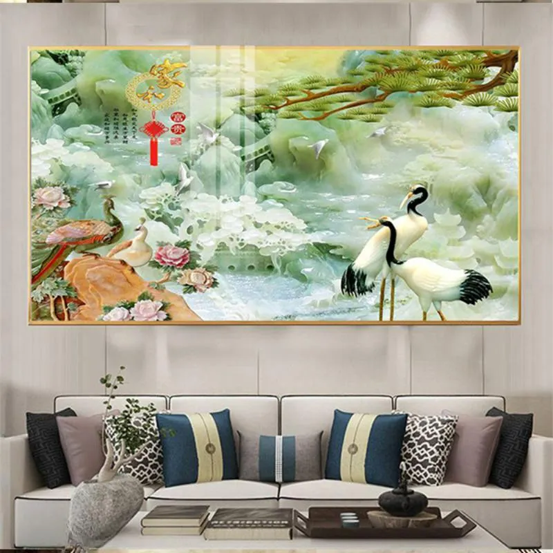 Tranh Tùng Hạc Diên Niên hợp mệnh Thủy và Mộc