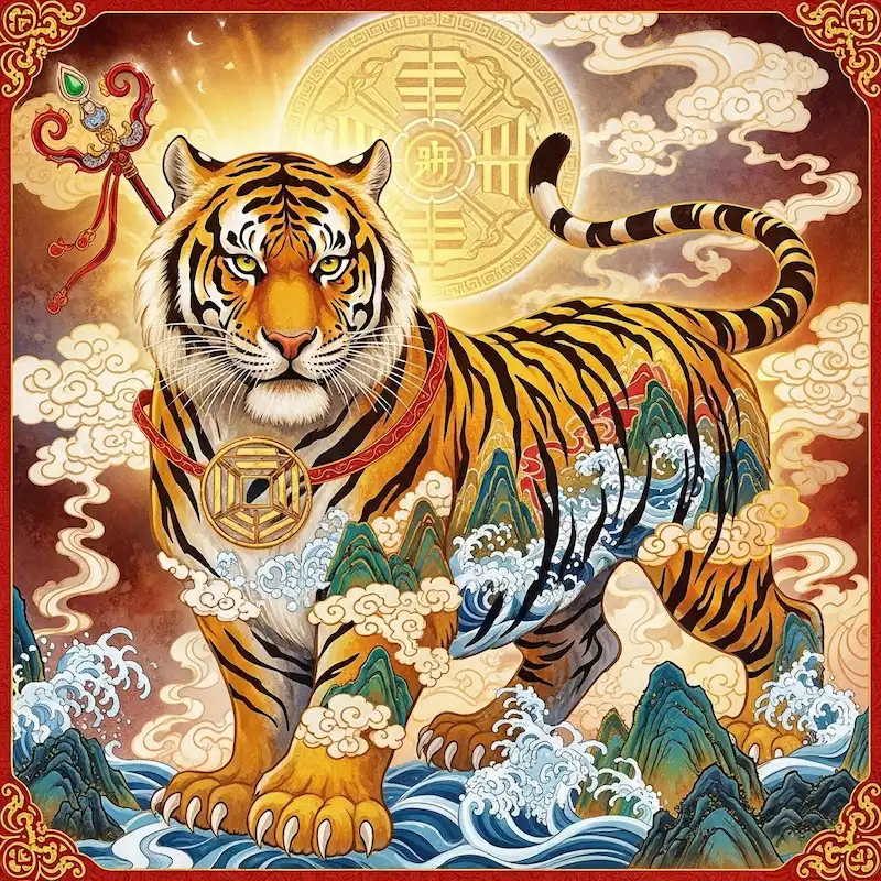 Tranh con hổ trong phong thủy