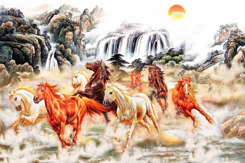 Tranh “Mã Đáo Thành Công” thể hiện sự kiên cường, luôn tiến về phía trước