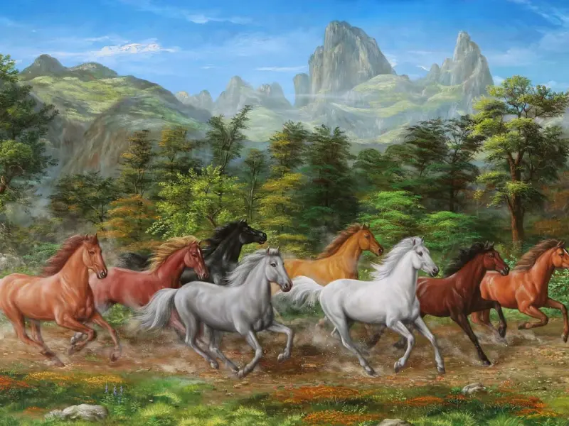 Tranh sơn dâu tân gia mã đáo thành công