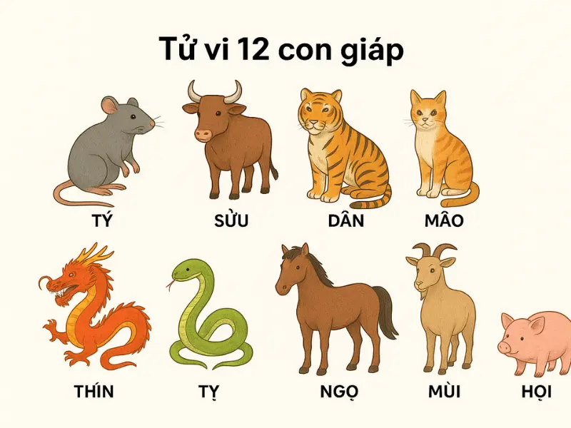 Tranh tân gia phù hợp 12 con giáp