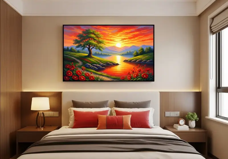 Tranh treo phòng ngủ mệnh Hỏa 1