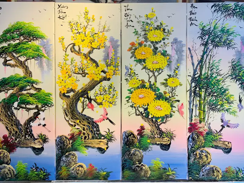 Ý nghĩa bốn mùa trong tranh
