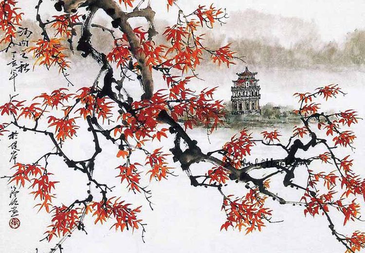 Tranh thủy mặc hồ gươm