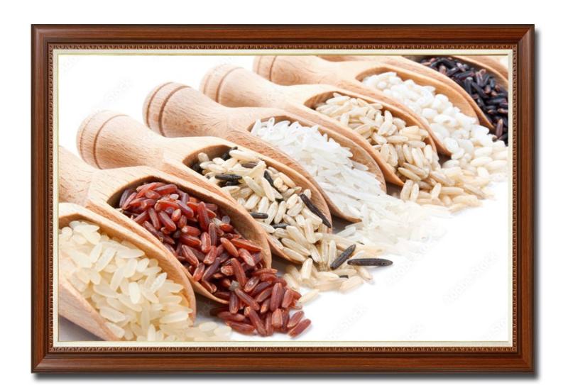 Các loại gạo khác nhau được sử dụng để tạo ra các sắc thái màu tự nhiên