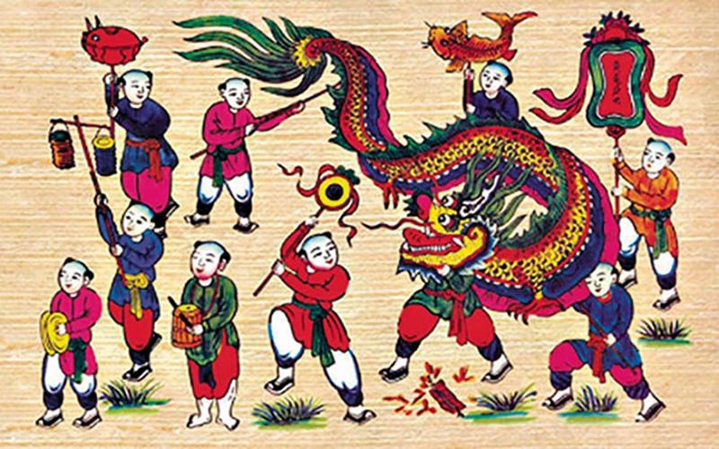 Đặc điểm về tranh Đông Hồ ngày Tết