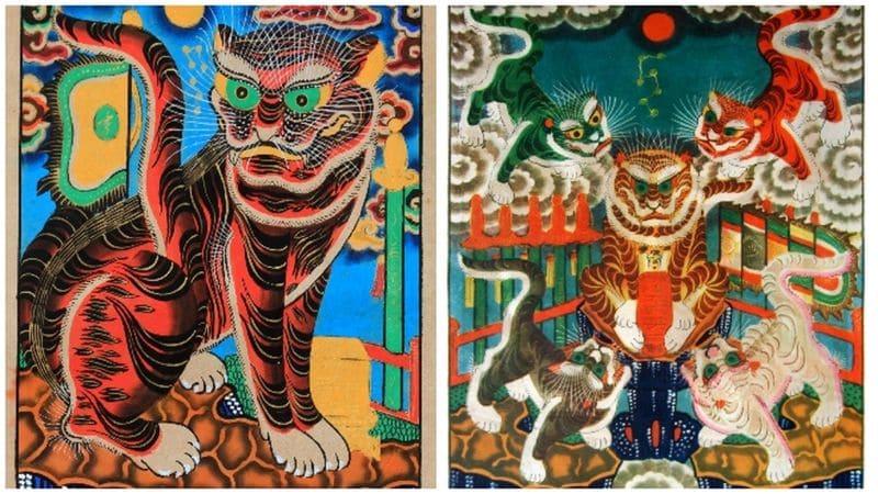 Ngũ hổ - Tranh Hàng Trống