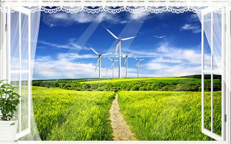 Tranh 3D dán tường phong thủy