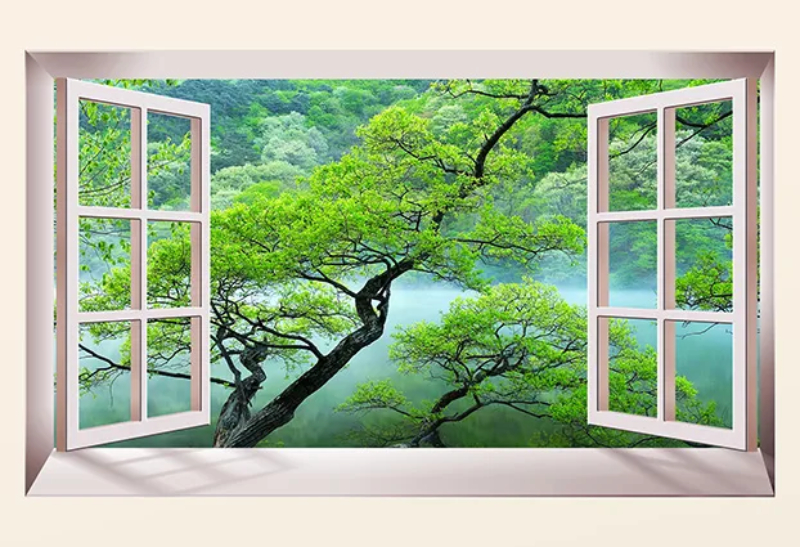 Các loại tranh cửa sổ 3D dán tường phổ biến 