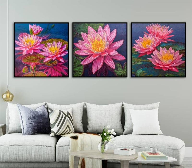 Tranh hoa súng canvas