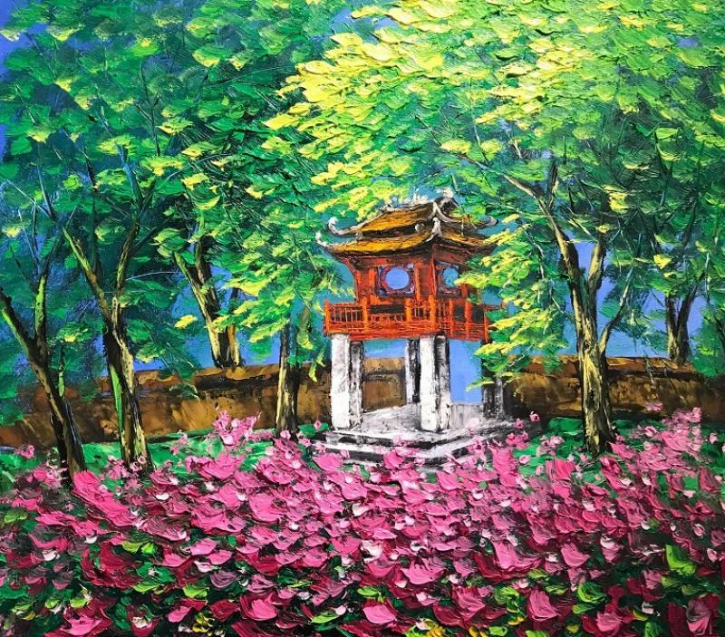 Treo tranh Khuê Văn Các ở hướng Đông mang may mắn vào nhà 