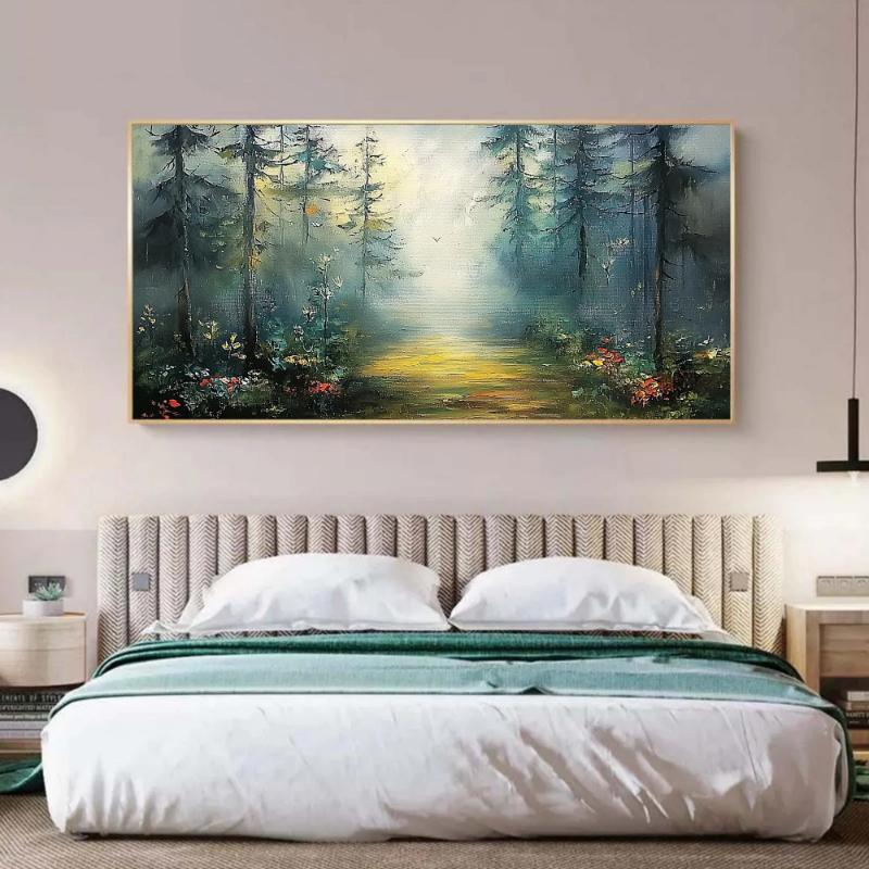 Tranh phong cảnh rừng cây hợp với phòng ngủ