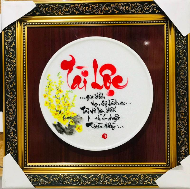 Tranh thư pháp chữ Tài Lộc