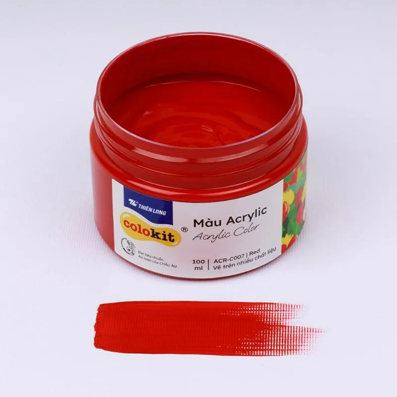 Màu acrylic được tạo nên từ hạt sắc tố kết hợp với nhựa polymer acrylic gốc nước