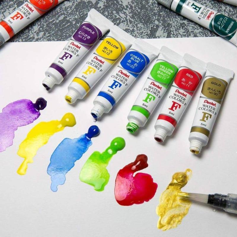 Màu nước Pentel Watercolor F dễ sử dụng và an toàn với trẻ em