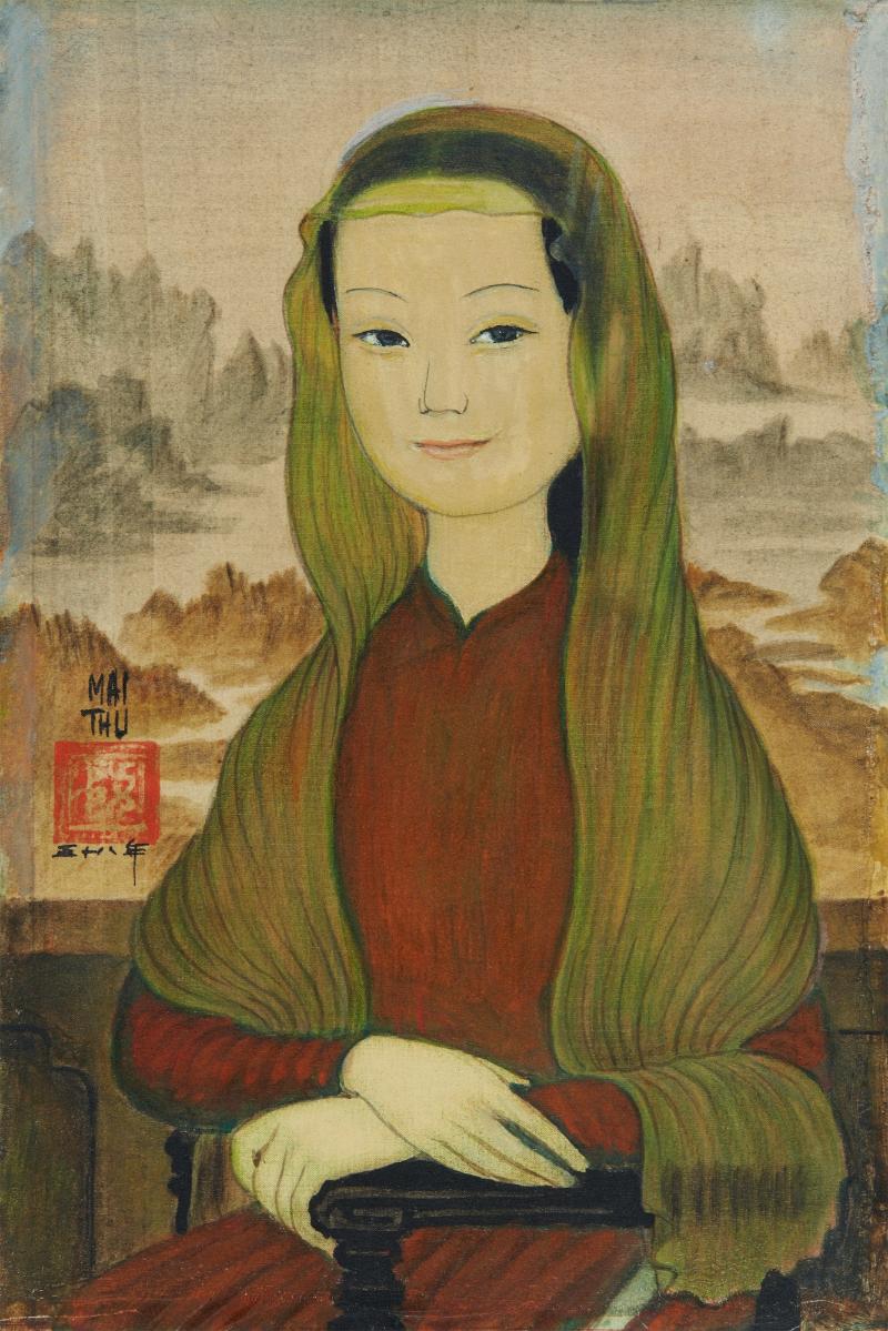 Mona Lisa trên lụa
