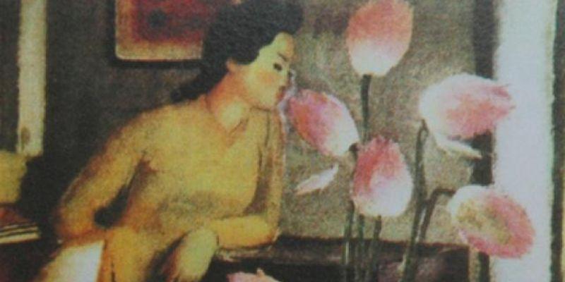 Bức tranh Thiếu Nữ bên Hoa Sen
