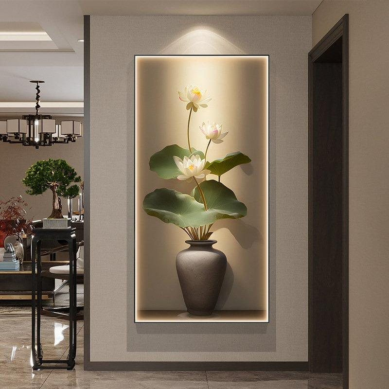 Tranh điện treo tường hoa sen