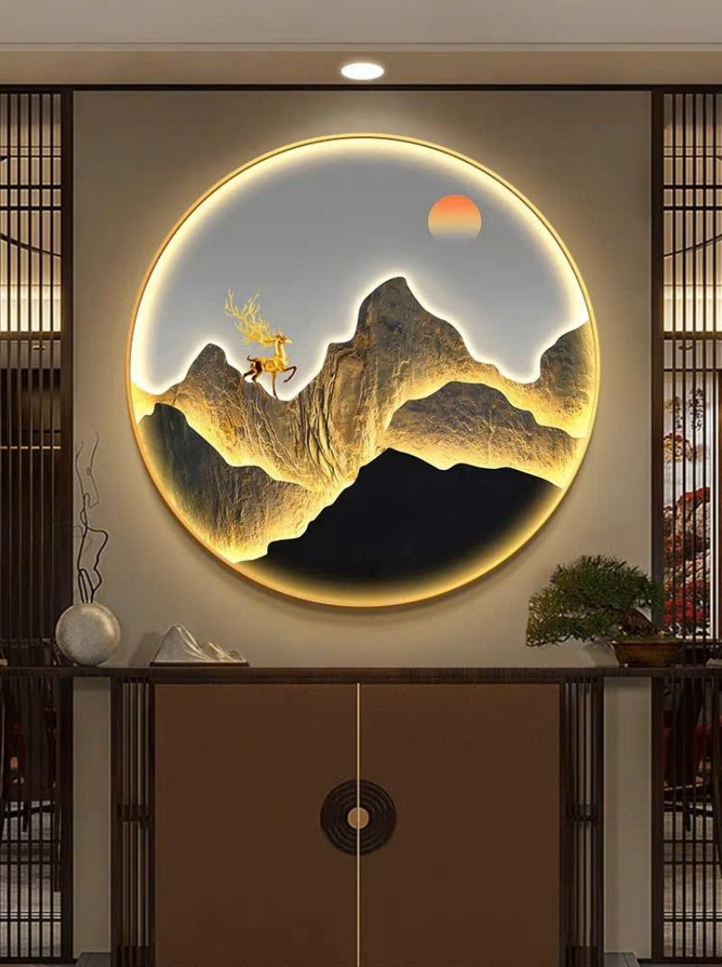 Tranh điện treo tường núi đá 