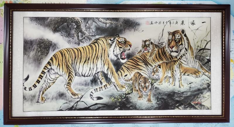 Tranh động vật thủy mặc Hổ