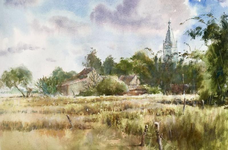 Tranh màu nước có độ trong trẻo cao, nhẹ nhàng