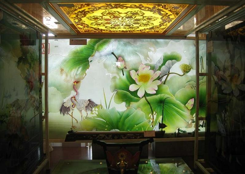 Tranh kính dán decal