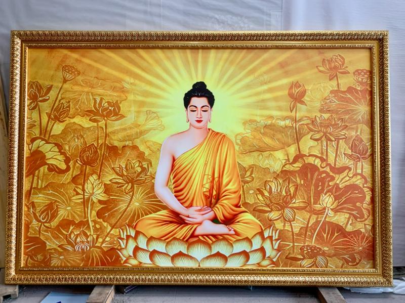Tranh Phật Thích Ca Mâu Ni dát vàng