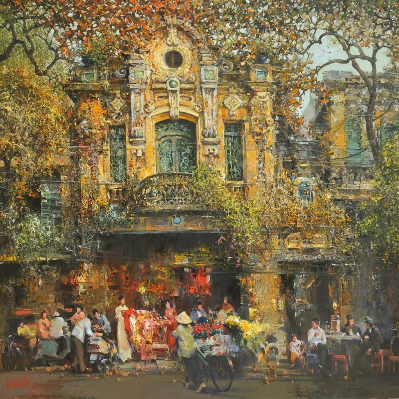 Hình ảnh góc phố cổ được tái hiện cuộc sống thường nhật nơi đây