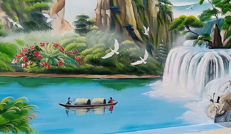 Tranh Sơn Thủy Hữu Tình, biểu tượng của sự cân bằng và thịnh vượng