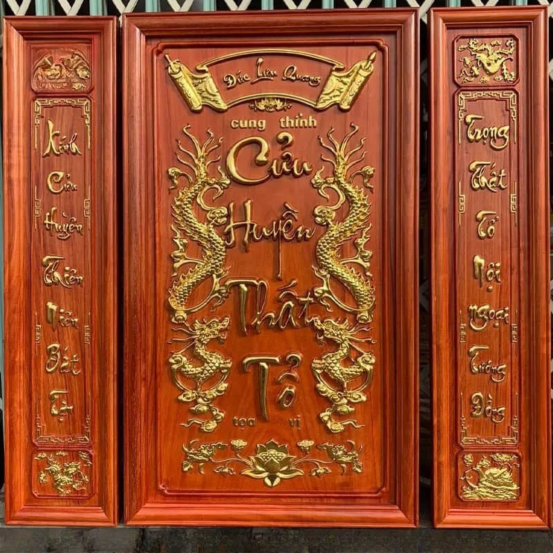 Tranh cửu huyền thất tổ dạng vuông