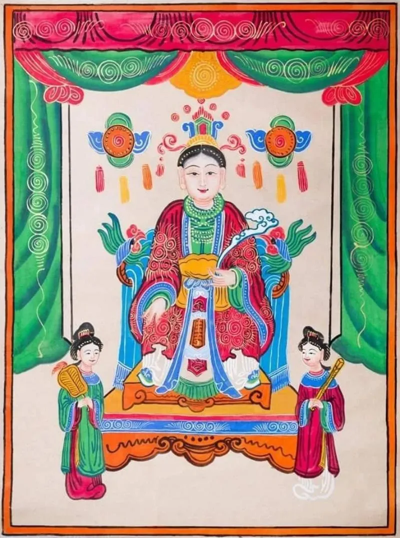 Tranh thờ thể hiện lòng tôn kính với thần linh