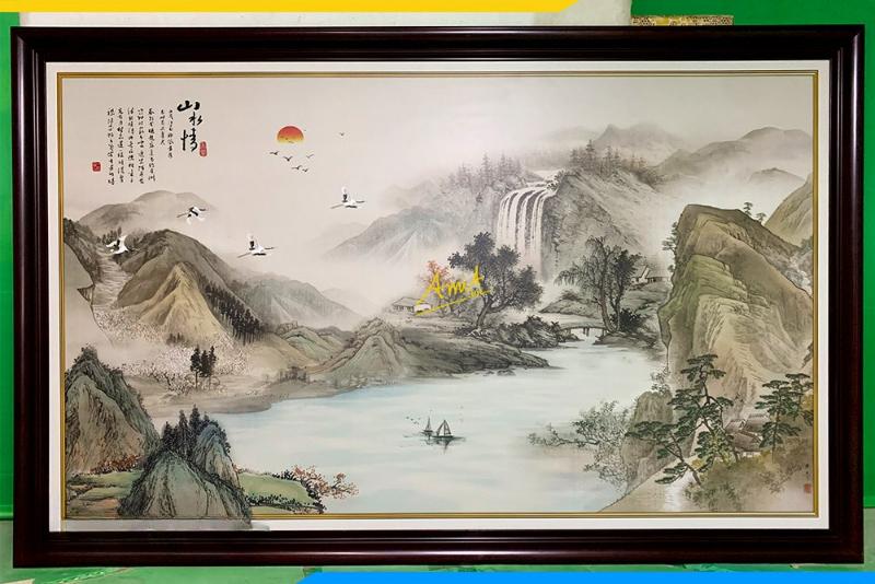 Tranh thủy mặc cho không gian hiện đại