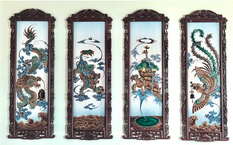 Tranh tứ linh sơn mài