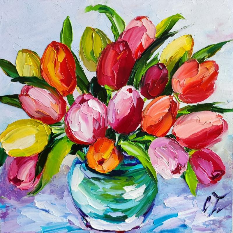 Tranh vẽ hoa Tulip