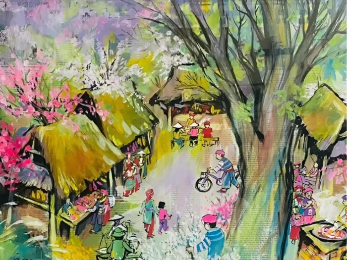 ve-tranh-cho-tet-don-gian